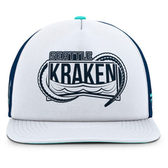 Seattle Kraken Fanatics Authentic Pro Hometown Rink Foam Trucker Snapback Hat - White/Deep Sea Blue | US 200897548