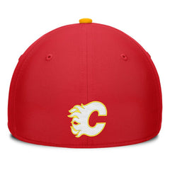 Calgary Flames Fanatics Authentic Pro Rink Team Code Flex Hat - Red/Gold | US 200897737