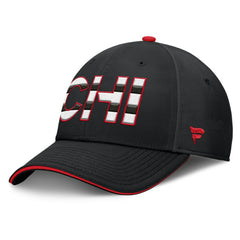 Chicago Blackhawks Fanatics Authentic Pro Rink Team Code Flex Hat - Black/Red | US 200897739