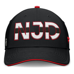 New Jersey Devils Fanatics Authentic Pro Rink Team Code Flex Hat - Black/Red | US 200897751