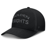 Vegas Golden Knights Fanatics Authentic Pro Road Stack Text A-Frame Adjustable Hat - Black | US 200897824