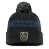 Vegas Golden Knights Fanatics Women's Authentic Pro Rink Cuffed Knit Hat with Pom - Black/ | US 200897940