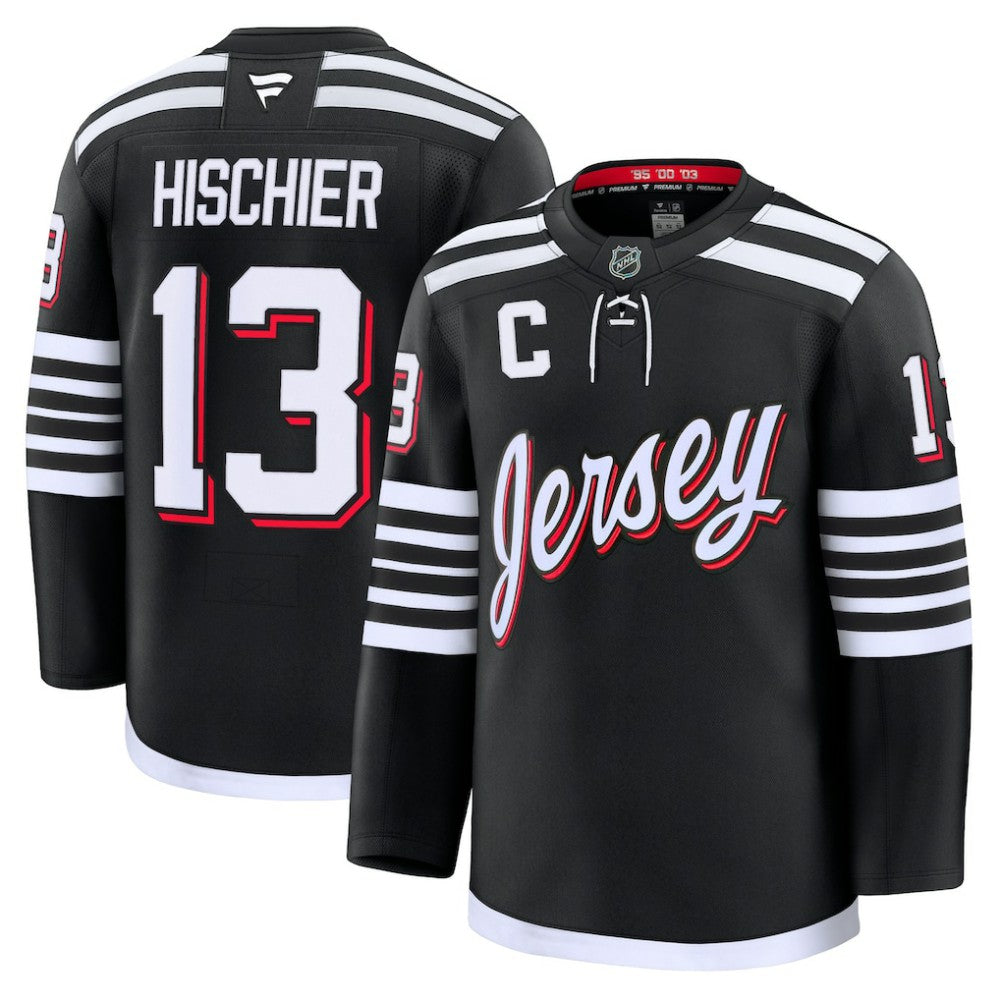 Nico Hischier New Jersey Devils Fanatics Alternate Premium Jersey - Black | US 200899118