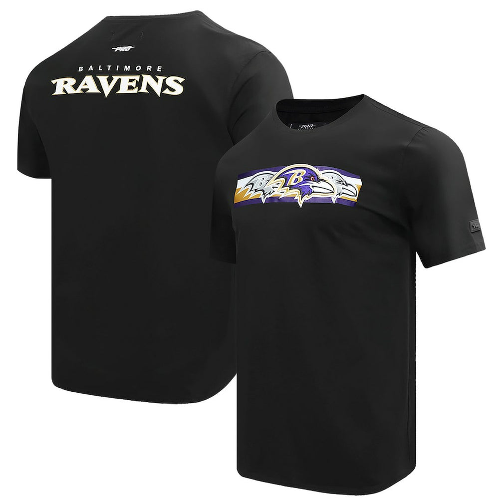 Baltimore Ravens Pro Standard Retro Striper T-Shirt - Black T-shirts
