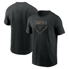 Miami Marlins Nike Camo T-Shirt - Black T-shirts