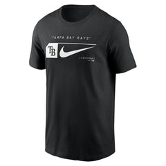 Tampa Bay Rays Nike Fashion Graphic Swoosh T-Shirt - Black T-shirts
