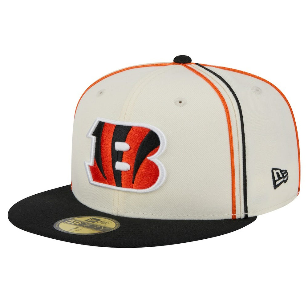 Cincinnati Bengals New Era Soutache 59FIFTY Fitted Hat - Cream Hats