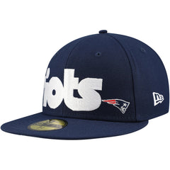 New England Patriots New Era Checkered Undervisor 59FIFTY Fitted Hat - Navy Hats