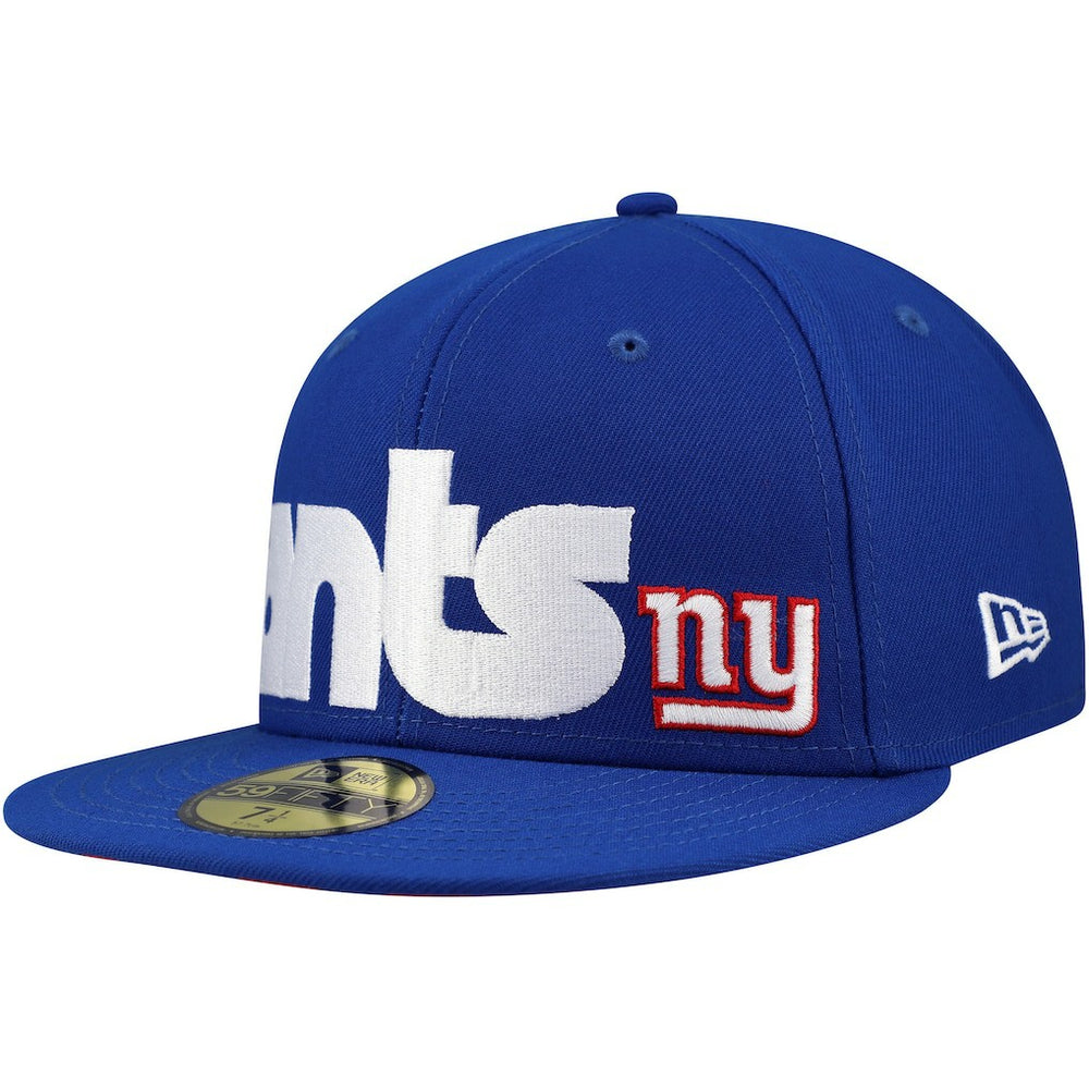 New York Giants New Era Checkered Undervisor 59FIFTY Fitted Hat - Royal Hats