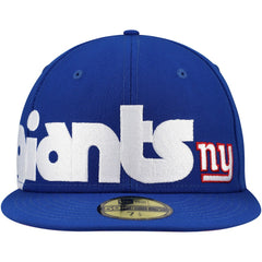 New York Giants New Era Checkered Undervisor 59FIFTY Fitted Hat - Royal Hats