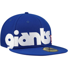 New York Giants New Era Checkered Undervisor 59FIFTY Fitted Hat - Royal Hats