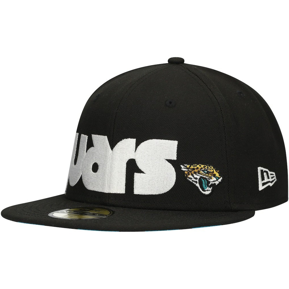 Jacksonville Jaguars New Era Checkered Undervisor 59FIFTY Fitted Hat - Black Hats