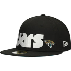 Jacksonville Jaguars New Era Checkered Undervisor 59FIFTY Fitted Hat - Black Hats