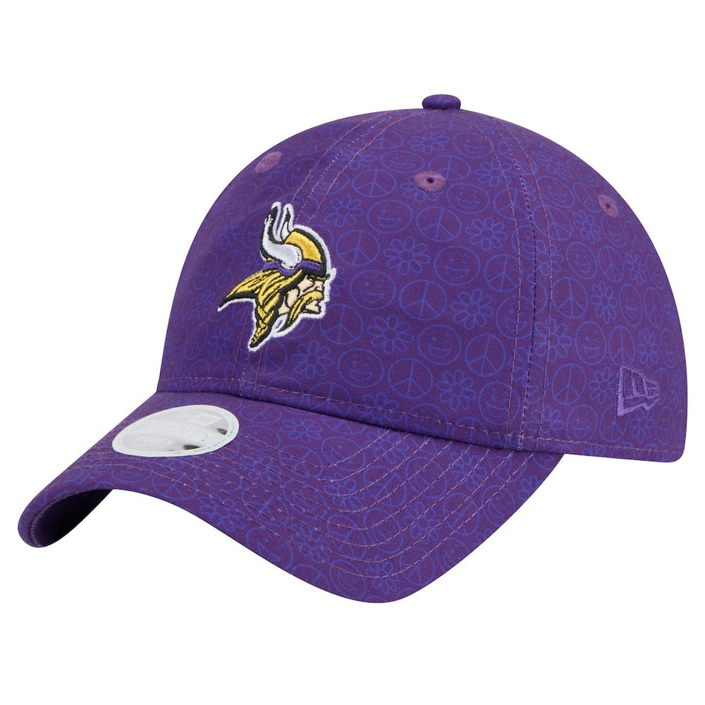 Minnesota Vikings New Era Women's Smiley 9TWENTY Adjustable Hat - Purple Hats