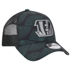 Cincinnati Bengals New Era Agave Trucker 9FORTY Adjustable Hat - Black Hats