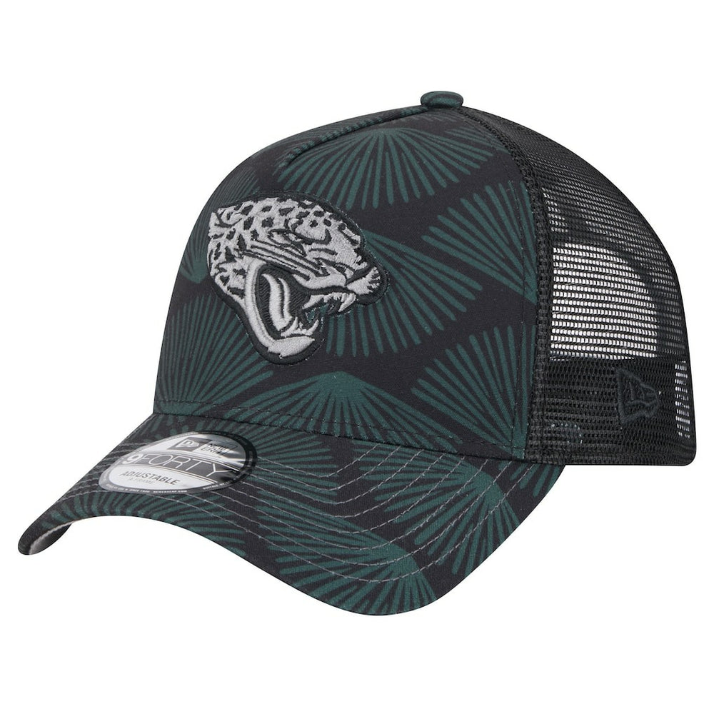 Jacksonville Jaguars New Era Agave Trucker 9FORTY Adjustable Hat - Black Hats