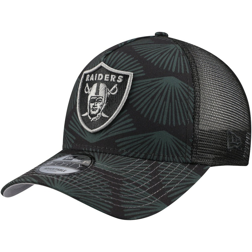 Las Vegas Raiders New Era Agave Trucker 9FORTY Adjustable Hat - Black Hats