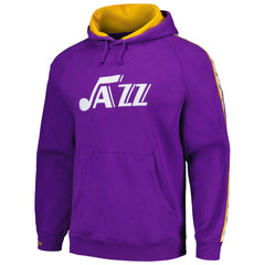 Utah Jazz Hardwood Classics Nights Raglan Pullover Hoodie Purple - Mitchell & Ness outlet