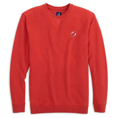 New Jersey Devils johnnie-O Freeman Tri-Blend Raglan Pullover Sweatshirt - Red | US 200910702