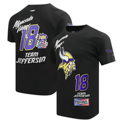 Justin Jefferson Minnesota Vikings Pro Standard Fast Lane Name & Number Player T-Shirt - Black T-shirts