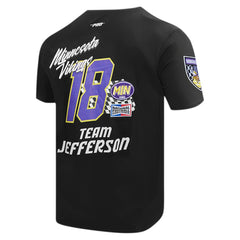 Justin Jefferson Minnesota Vikings Pro Standard Fast Lane Name & Number Player T-Shirt - Black T-shirts