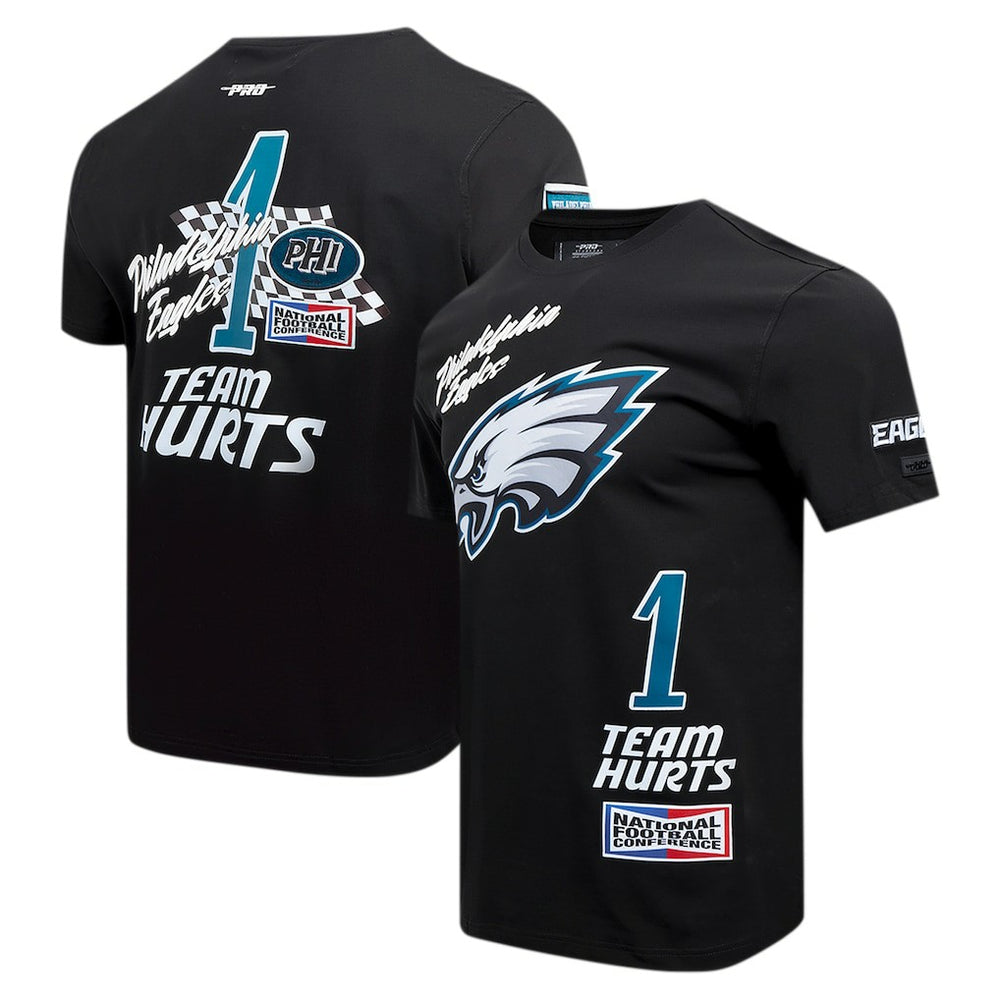 Jalen Hurts Philadelphia Eagles Pro Standard Fast Lane Name & Number Player T-Shirt - Black T-shirts