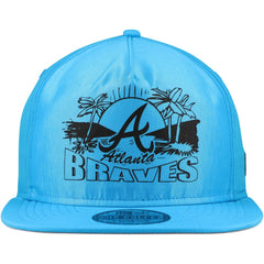 Atlanta Braves New Era Neon Golfer Snapback Hat - Blue Hats