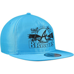 Atlanta Braves New Era Neon Golfer Snapback Hat - Blue Hats