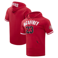 Christian McCaffrey San Francisco 49ers Pro Standard Player Name & Number Hoodie T-Shirt - Scarlet Hoodies