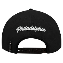 Philadelphia 76ers Pro Standard Paint the City Pinch Front Snapback Hat Black