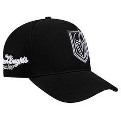 Vegas Golden Knights Pro Standard Paint the City Pinch Front Snapback Hat - Black | US 200913835