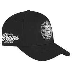 Boston Bruins Pro Standard Paint the City Pinch Front Snapback Hat - Black | US 200913837