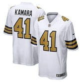 Alvin Kamara New Orleans Saints Alternate Game Jersey - White Jerseys