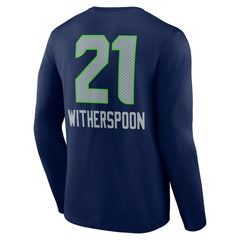 Devon Witherspoon Seattle Seahawks Team Wordmark Player Name & Number Long Sleeve T-Shirt - College Navy T-shirts
