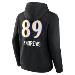 Mark Andrews Baltimore Ravens Team Wordmark Player Name & Number Pullover Hoodie - Black Hoodies