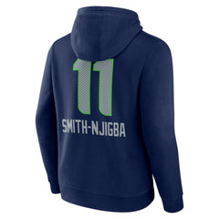 Jaxon Smith-Njigba Seattle Seahawks Team Wordmark Player Name & Number Pullover Hoodie - College Navy Hoodies