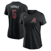 Alek Thomas Arizona Diamondbacks Nike Women's 2024 Fuse Name & Number T-Shirt - Black T-shirts