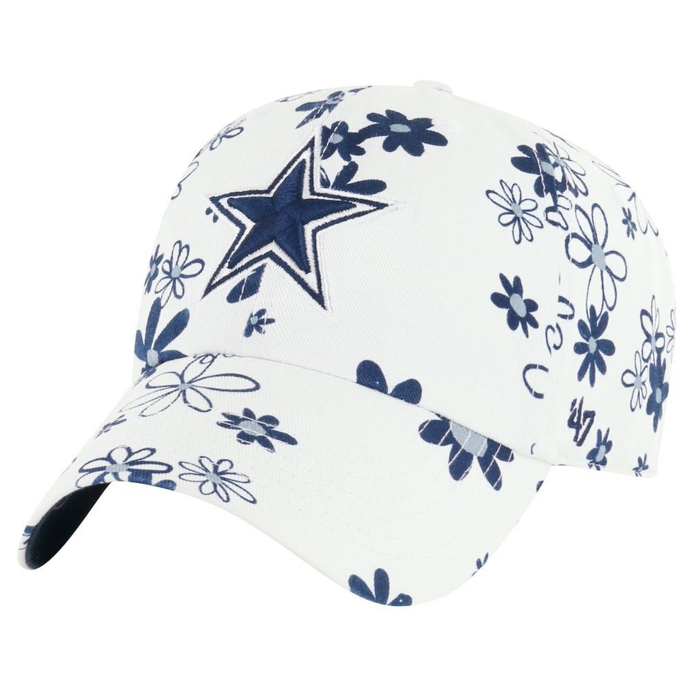Dallas Cowboys '47 Girls Youth Daisy Delight Clean Up Adjustable Hat - White Hats