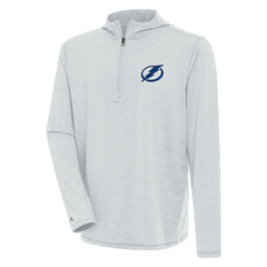 Tampa Bay Lightning Antigua Tidy Quarter-Zip Pullover Hoodie - Heather Gray | US 200939401