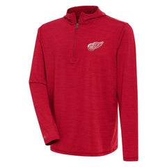 Detroit Red Wings Antigua Tidy Quarter-Zip Pullover Hoodie - Heather Red | US 200939412