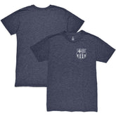 Barcelona 1863FC Front Back Date Twisted Tri-Blend T-Shirt Heather Navy