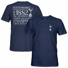 Tottenham Hotspur 1863FC Front Back Text Twisted Tri-Blend Slub T-Shirt Heather Navy