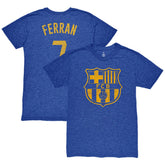 Ferran Torres Barcelona 1863FC Player Name & Number Twisted Tri-Blend Slub T-Shirt Heather Royal