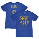 Pedri Barcelona 1863FC Player Name & Number Twisted Tri-Blend Slub T-Shirt Heather Royal