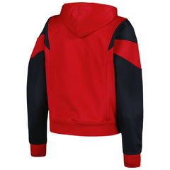 St. Louis Cardinals New Era Women's Color Block Fleece Quarter-Zip Hoodie - Red Hoodies
