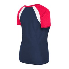St. Louis Cardinals New Era Women's Heathered Raglan V-Neck T-Shirt - Navy T-shirts