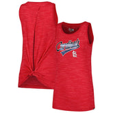 St. Louis Cardinals New Era Women's Space-Dye Active Tank Top - Red Tanks
