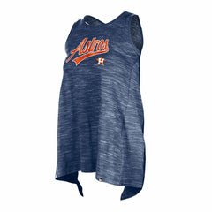 Houston Astros New Era Women's Space-Dye Active Tank Top - Navy Tanks