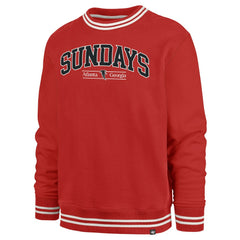 Atlanta Falcons '47 Sundays Clubhouse View Sierra Fleece Pullover Sweatshirt - Red Pullover