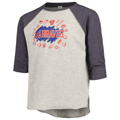 Atlanta Braves Soft as a Grape Youth Raglan 3/4 Sleeve T-Shirt - Heather Gray T-shirts